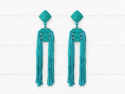 Boho Chic Ohrringe Türkis Quasten Glamour Look