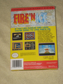 Fire N Ice Complete in Box for NES .Authentic. Clean/Tested Nintendo. RARE!