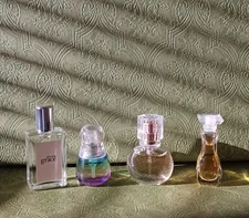 Vintage Perfumes Miniatures Lot (4) Sensuous, Beyond Paradise, Giorgio, Amazing
