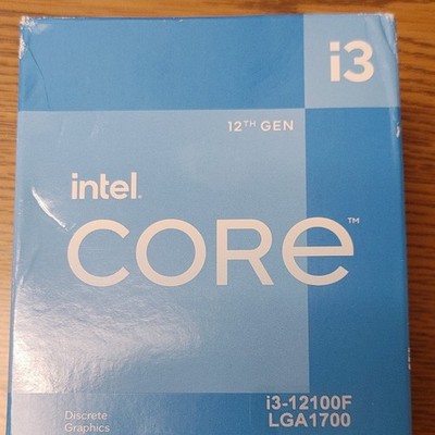 Intel Core i3-12100F 12th Gen 4-Core 3.3GHz LGA1700 CPU BX8071512100F