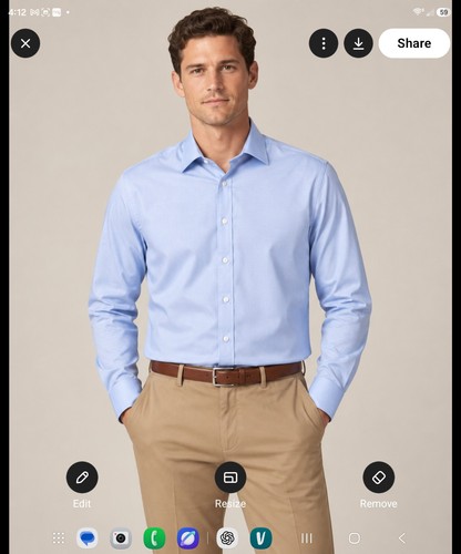 J.Crew Factory All-Day Performance shirt heather light blue size L NWT