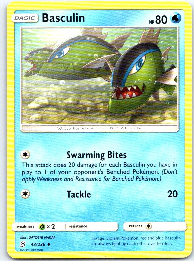 Basculin 43/236 Uncommon Unified Minds Pokemon LP