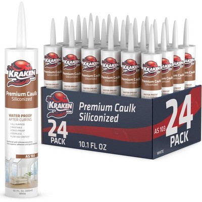 Kraken Bond Premium All Purpose Acrylic Latex Caulk 24 Pack Caulk White Caulk