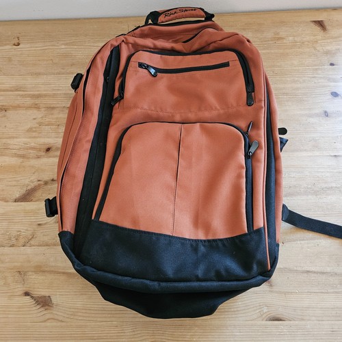 RICK STEVES Orange Convertible Carry On Backpack Bag Travel Europe
