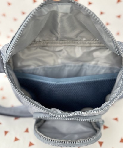 Steve Madden Nylon Crossbody Fanny Pack Belt Bag Acid Washed Blue NWOT Medium - Picture 5 of 10