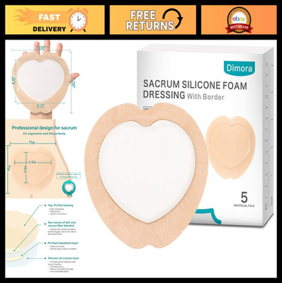 Waterproof Foam Sacrum Bandages - Silicone Adhesive, Absorbent, Breathable Pads