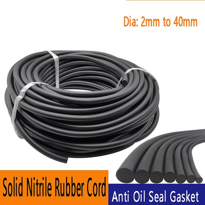 #ad #ad Solid Nitrile Rubber Cord Black O Ring Anti Oil Seal Gasket Dia 2mm to 40mm $121.19