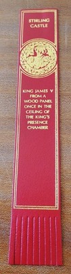 Stirling Castle   KING JAMES V Rot Vintage Leder Lesezeichen GVC! B2