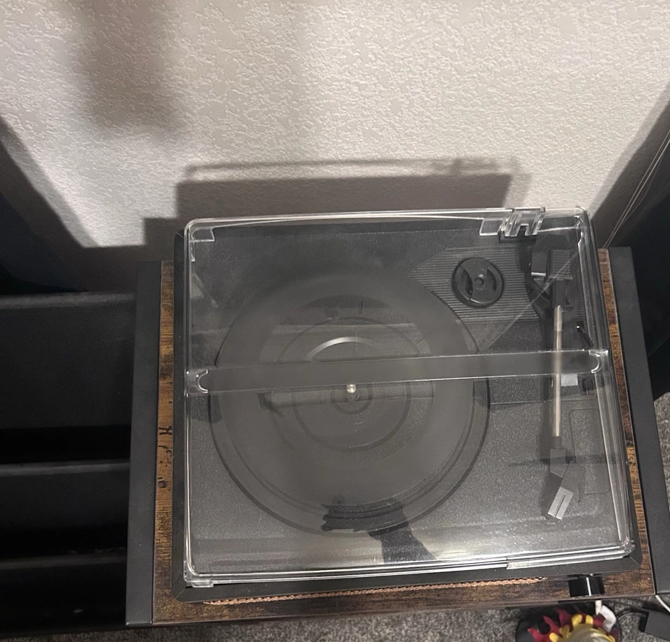 Gravador com álbuns e suporte de mesa para toca-discos (15,35” x 11,81”) - Imagem 3 de 4