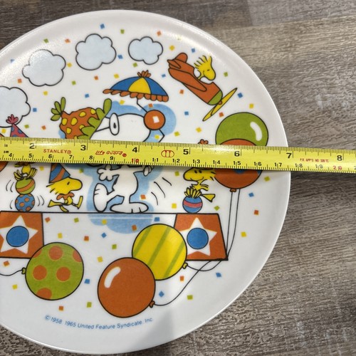 Vtg Snoopy Circus Woodstock Plate Bowl Plastic Clown ‘65 United Feature Syndicat - Picture 8 of 13