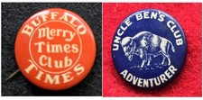 2 Vintage Buffalo New York Newspapers Kids Club Pinbacks Evening News Times