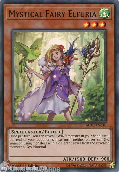 AC18-EN010 Mystical Fairy Elfuria Super Rare 1st Edition Mint YuGiOh Card