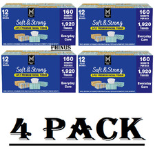 4 Pack Member  s Mark 2-Ply Facial Tissues, Flat Boxes 160 tissues/box 12 boxes 