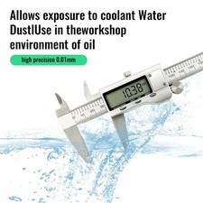 Digital Vernier Caliper 6in 150mm LCD Electronic Precision Measuring Tool