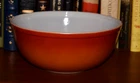 Vintage Pyrex Mixing Bowl Flameglo Ombre Orange  4 Quart 404