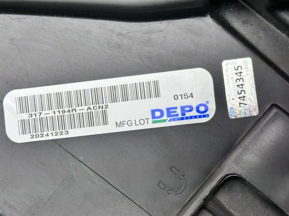 Mint! Honda Civic 2022 2023 2024 2025 Headlight Assembly Passenger Side DEPO LED - Image 3 of 4