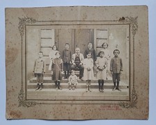 PISA antica foto fotografia d'epoca all'albumina gruppo bambini Primo Chiappini