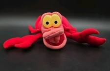 Disney The Little Mermaid Sebastian Red Crab 7" Plush Stuffed Toy Plastic Eyes