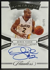 2019-20 Panini Flawless Derek Fisher Momentous Autographs #MA-DFS /25 Lakers