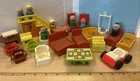 Huge Vintage 1970s Fisher Price Little People Dining Living Room Play Set