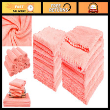 12 Pack Baby Washcloths 12x12" Microfiber Coral Fleece Soft Absorbent for Infa