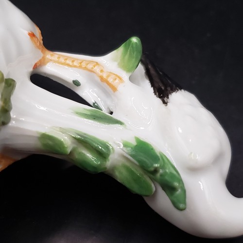 Vintage Meissen Porcelain Miniature Stork Crane Heron Bird Figurine - Picture 13 of 14