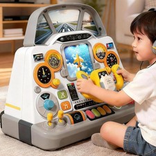 Jeu de société avec volant lumineux et simulateur de cockpit, idéal pour les