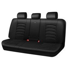 Leather Back Seat Cover, Universal Waterproof Bench Cover Rear Seat All Black