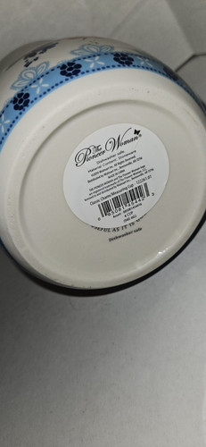 Pioneer Woman CLASSIC CHARM (4 Cup) Measuring Cup Red Blue Floral Stoneware - Picture 5 of 5