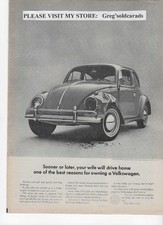 Original 1964 or 1965 Volkswagen Beetle vintage print ad: "Sooner or later