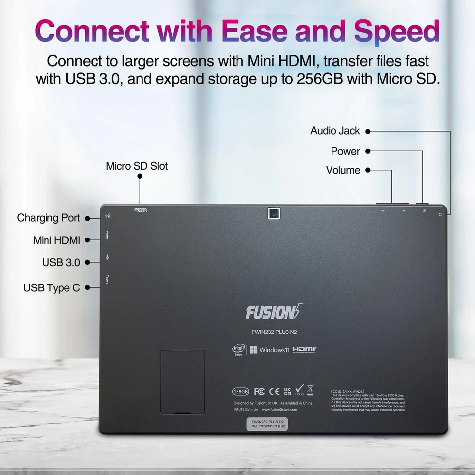 10" Windows 11 Professional FWIN232 Plus N2 Ultra Slim Windows Tablet PC - 8G... - Image 4 of 4