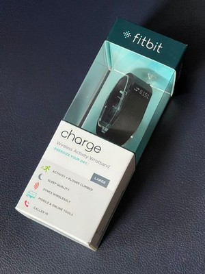 Brand New Fitbit FB404BKL Charge Wireless Activity Wristband Size L Sealed box