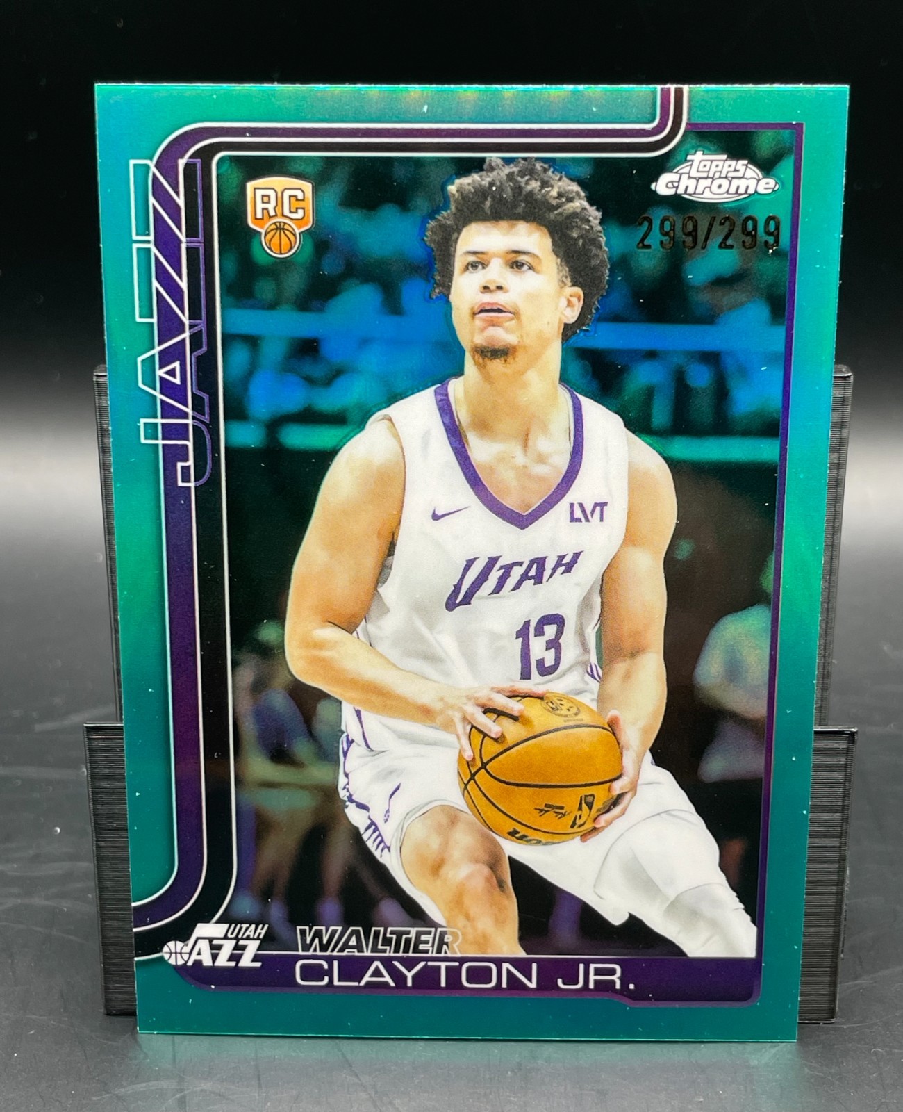 2025-26 Topps Chrome Basketball 268 Walter Clayton Jr RC Teal Refractor #299/299