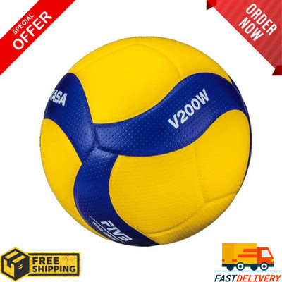 Mikasa V200W 2019 Official FIVB Indoor Volleyball - Blue/Yellow