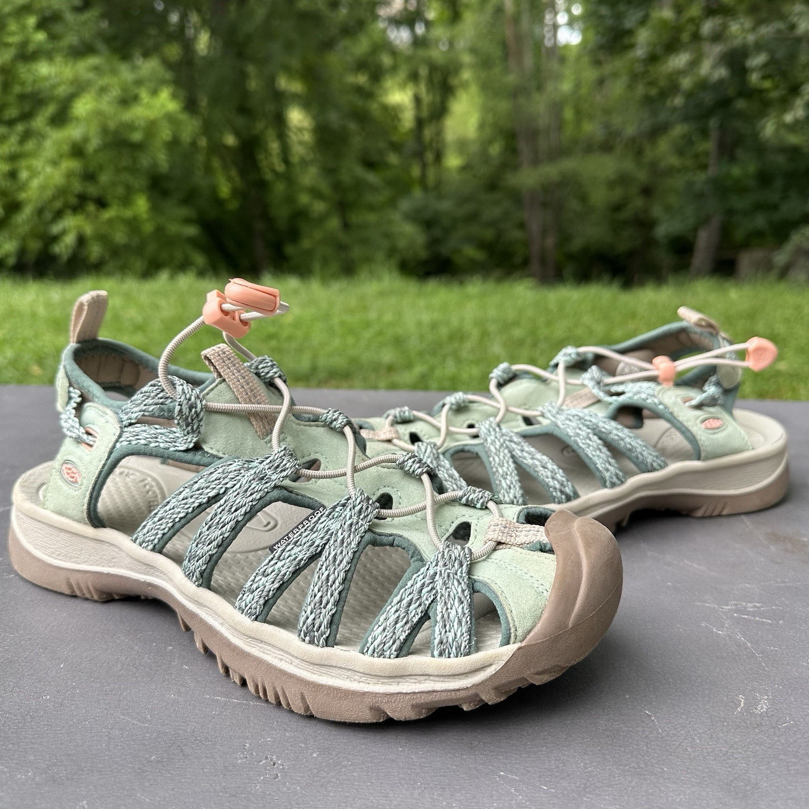 Sandali Keen Whisper punta chiusa donna taglia 10 blu impermeabili scarpe trekking trail