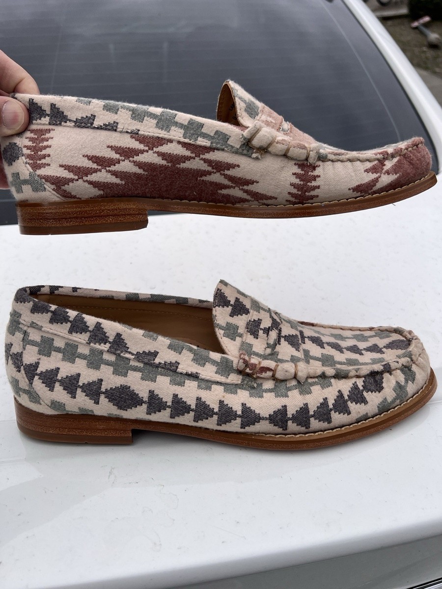 GH Bass Weejuns Mens Larson Flannel Southwest Aztec Loafers 11 D