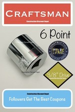 Craftsman 6 Point 3/8" Drive Chrome Shallow 21MM Socket CMMT43584 21 mm