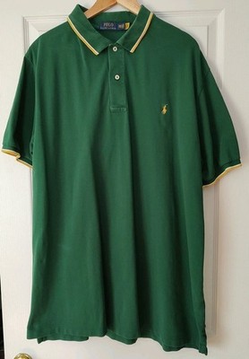 Men's Ralph Lauren Polo Shirt Big Rolex Green Short Sleeve Gold Pony - 3XB