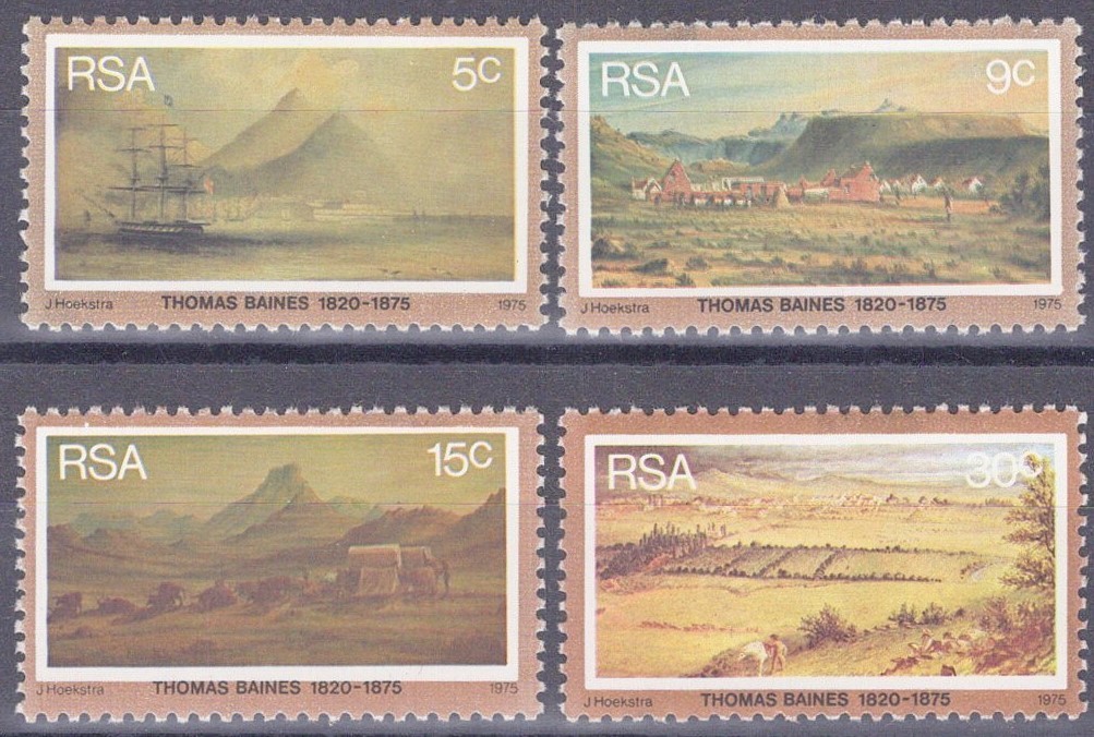 South Africa 443-446 MNH Paintings Baines Ships Landscapes ZAYIX