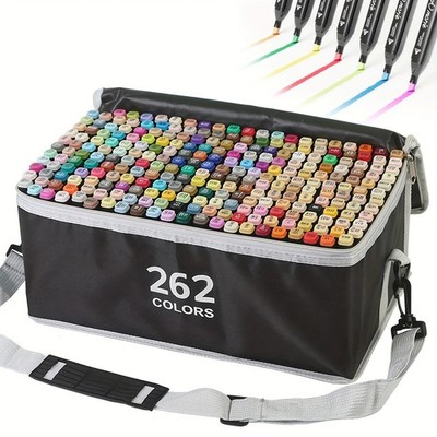 262 Farben Dual Tip Marker Set Schnelltrocknend Skizzieren Zeichnen Stifte Kunst Marker Set