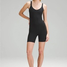 Lululemon Align  Bodysuit 6" size 2, black, with pads