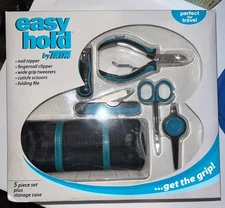 EASY HOLD Manicure Kit by TRIM - 6 Piece Teal - PERFECT FOR TRAVEL - NEW!