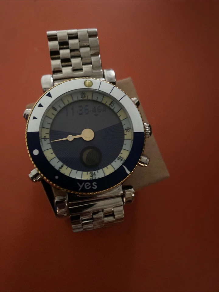 YES World Watch Mens Lunar Phase Longitude /latt Sunrise Sunset More - Image 3 of 4