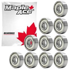 R2-ZZ Ball Bearing 1/8" x 3/8" x 5/32" R2 ZZ Metal Shielded Qty 10 