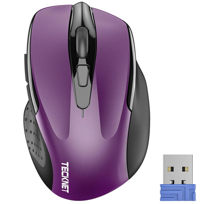 TECKNET Wireless Mouse, 2.4G Ergonomic Optical Mouse, Computer Mouse for Lapt...