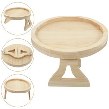Divano Bracciolo Vassoio Tavolo Rotondo Vassoio Legno Pieghevole Snack Divano Rotondo Vassoio Legno