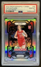 2024 Panini Prizm Monopoly WNBA Caitlin Clark RC Silver Rookie #65 Fever PSA 10