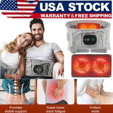 3in1 Inflatable Massage Waist Belt Electric Infrared Heated for Back Pain Relief