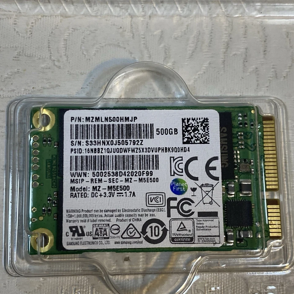SAMSUNG SSD 850 EVO mSATA 500GB MZMLN500HMJP MZ-M5E500 w Manual NWOB - Image 3 of 4