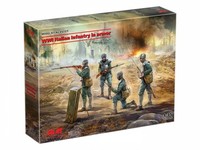 Wwi Italian Infantry In Armor - 4 Figures / 1:35 - Icm